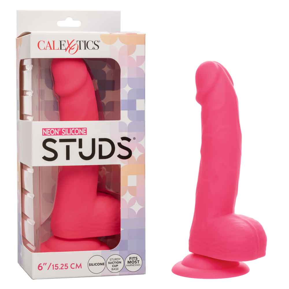 QlZleXKEzPmdtruWqUzZyI5La6WnzYkE Neon Silicone Studs 6 Inch - Pink - Image 1
