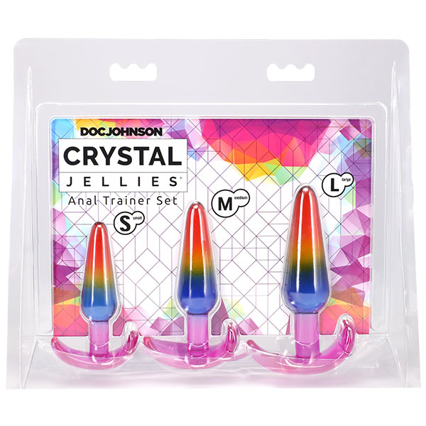 QlzRhL0i Crystal Jellies - Anal Trainer Set - Rainbow - Image 1