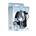 The 9's the Silver Starter Bejeweled Stainless Steel Plug - Diamond