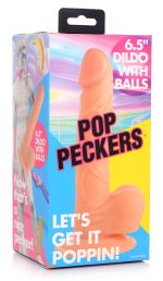 Pop Pecker 6.5 Inch Dildo With Balls - Light - Image 6