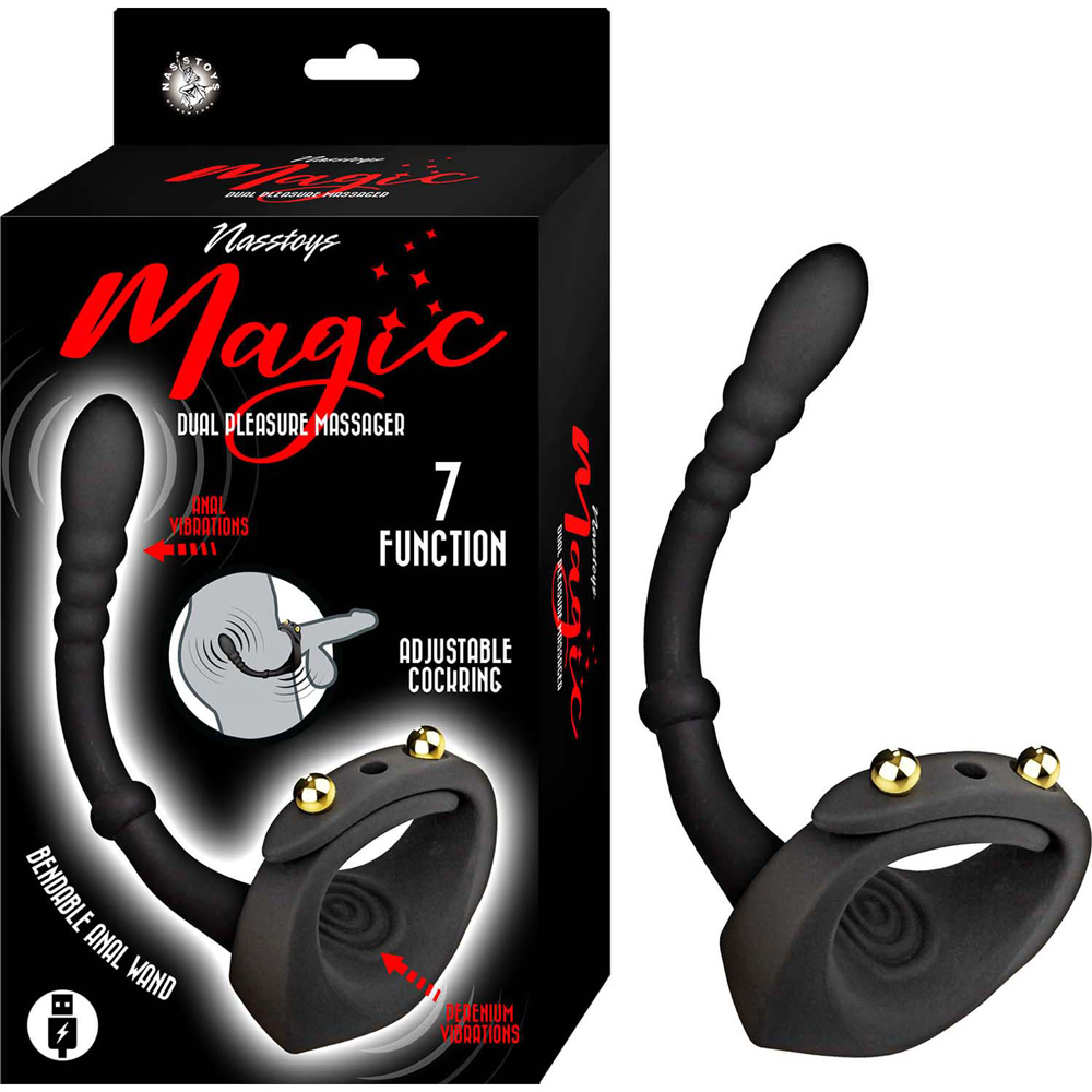 RFNTTX8k Magic Dual Pleasure Massager - Black - Image 1
