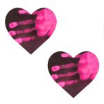 Neon Pinky Tink Temperature Reactive Heart Nipple Cover Pasties - Image 2