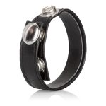 Leather Black 3-Snap Ring - Image 3