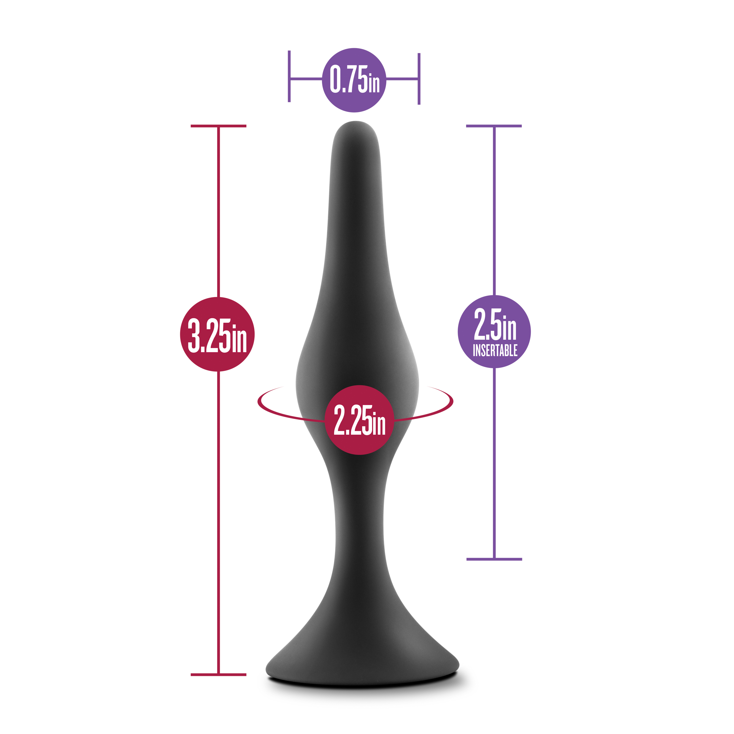 www.blushnovelties.com Luxe - Beginner Plug Small - Black - Image 1
