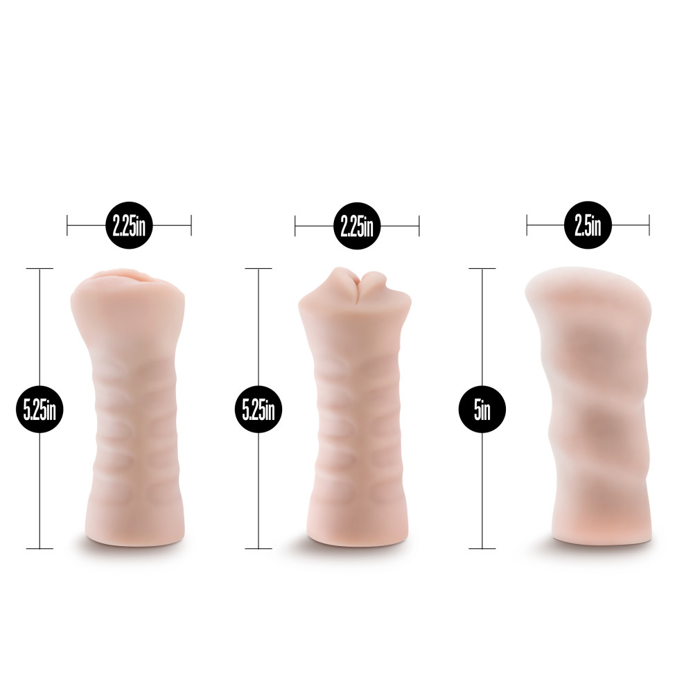 RpMJw8d9UN1OQYn4xGCJxCJ5B63XQt0p M for Men - 3-Pack Self-Lubricating Vibrating Stroker Sleeve Kit - Vanilla - Image 1