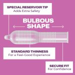 Trojan Her Pleasure Sensations Lubricated Condoms - 3 Pack - Image 2