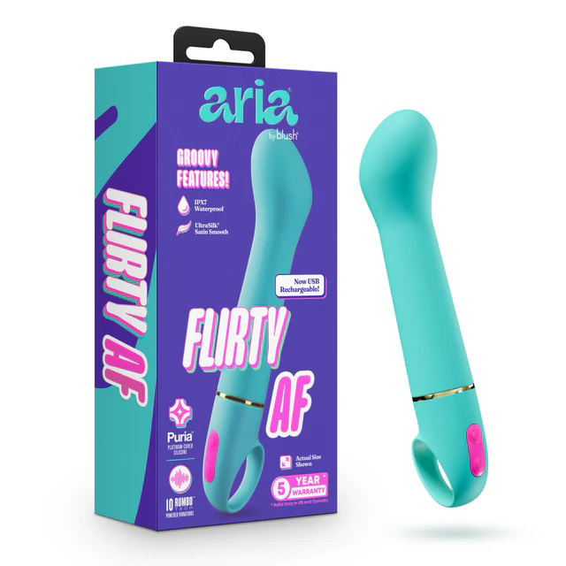 S0cJIbRE Aria - Flirty Af 2.0 - Rechargeable Vibe - Teal - Image 1