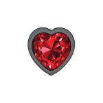 Deep Red Heart Gem Gunmetal Metal Plug - Lg - Image 5