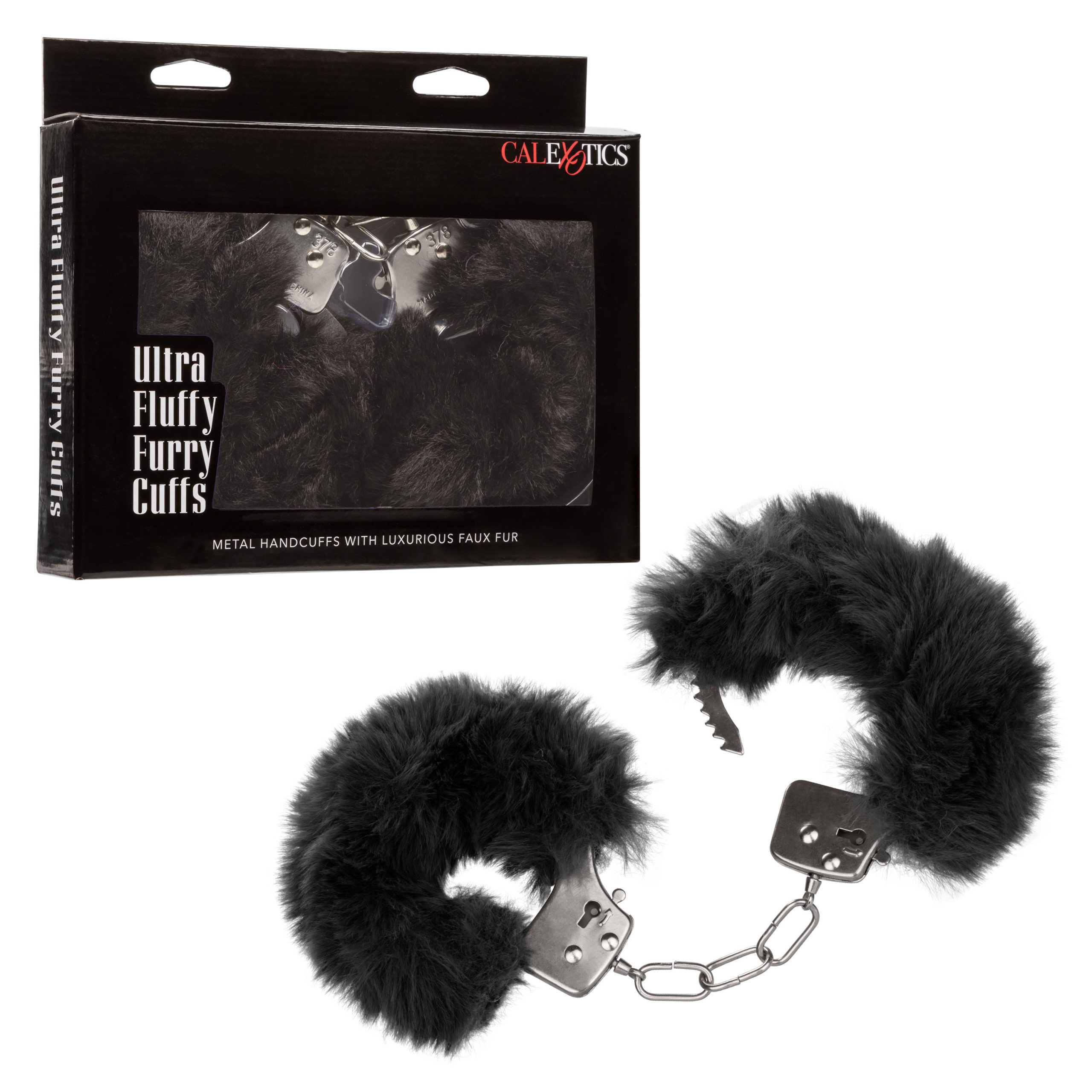 SHhcDCQAu86kGF58iwmVVMrfvmRopymG Ultra Fluffy Furry Cuffs - Black - Image 1