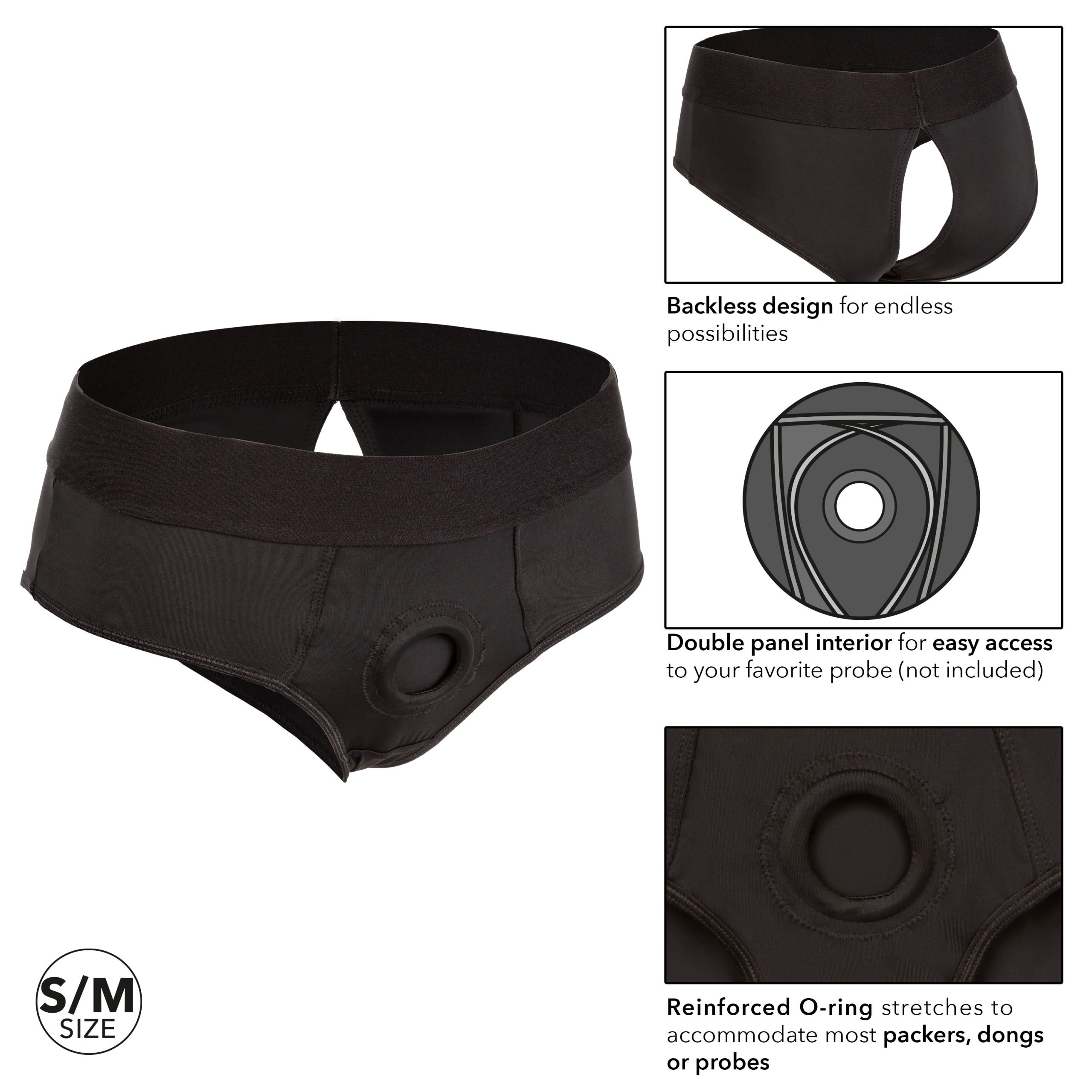 SLPKpE68vvaUgtFNzOHGkjK4DuRBeV0V Boundless Backless Brief - S/m - Black - Image 1