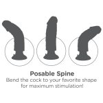 King Cock 7-Inch Vibrating Cock - Light