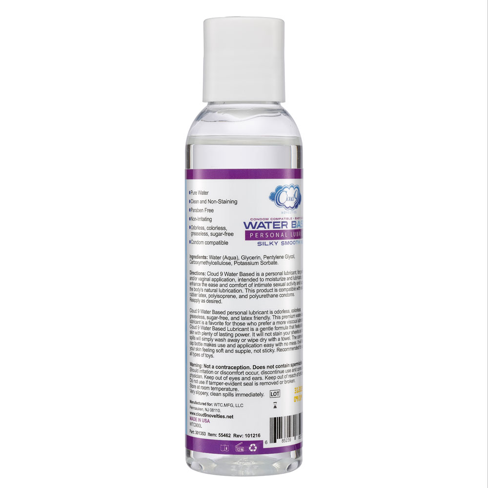 SSq98z2U3Uo3saVbGcHK1DmmqGzn6HTO Cloud 9 Water Based Personal Lubricant 4 Oz - Image 1