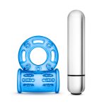 Stay Hard 10 Function Vibrating Bull Ring - Blue - Image 2