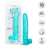 Size Queen 10 inch/25.5 Cm - Blue - Image 7