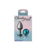 Teal Round Gem Gunmetal Metal Plug - Sm - Image 10