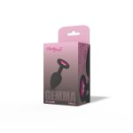 Gemma Pink Gem Black Silicone Plug - Small - Image 2
