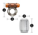 Stay Hard Vibrating Cock Ring Set With Sleeve Textured Sheath - Image 2