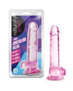 Naturally Yours - 7 Inch Crystalline Dildo - Rose - Image 4