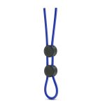 Stay Hard - Silicone Double Loop Cock Ring - Blue - Image 2