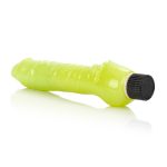 Glow-in-the-Dark Jelly Penis Vibe 7 Inches - Green - Image 2