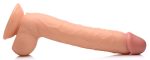 Long Logan 10 Inch Dildo With Balls - Light - Image 6
