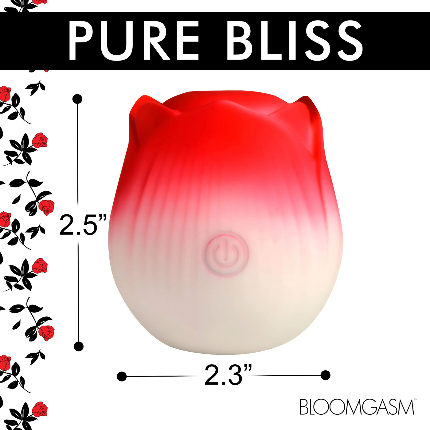 ToshMvnt397wJ5dONDpe7nB9J6oZzbee Pulsing Petals Throbbing Rose Stimulator - Red - Image 1