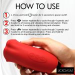 Magic Kiss Kissing Clitoral Stimulator With Thrusting Vibrator - Red - Image 2