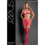 Unmatched Bralette and Harnessed Stocking Skirt - Os - Hot Pink