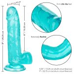 Size Queen 6 Inch - 15.25 Cm - Blue - Image 7