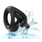 Alpha Liquid Silicone Dual Cage and Ring - Black Ring - Black - Image 10