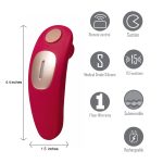 Remi 15-Function Rechargeable Remote Control Suction Panty Vibe - Red - Image 4