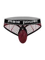 Cock Pit Net Cock Ring Thong - S/ M - Burgundy - Image 2