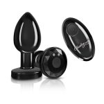 Vibrating Gunmetal Metal Remote Plug - Medium - Image 2