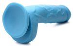 Pop Pecker 8.25 Inch Dildo With Balls - Blue - Image 5