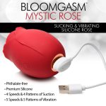 Mystic Rose Sucking and Vibrating Silicone Rose - Red - Image 3