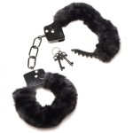 Cuffed in Fur Furry Handcuffs - Black - Image 2