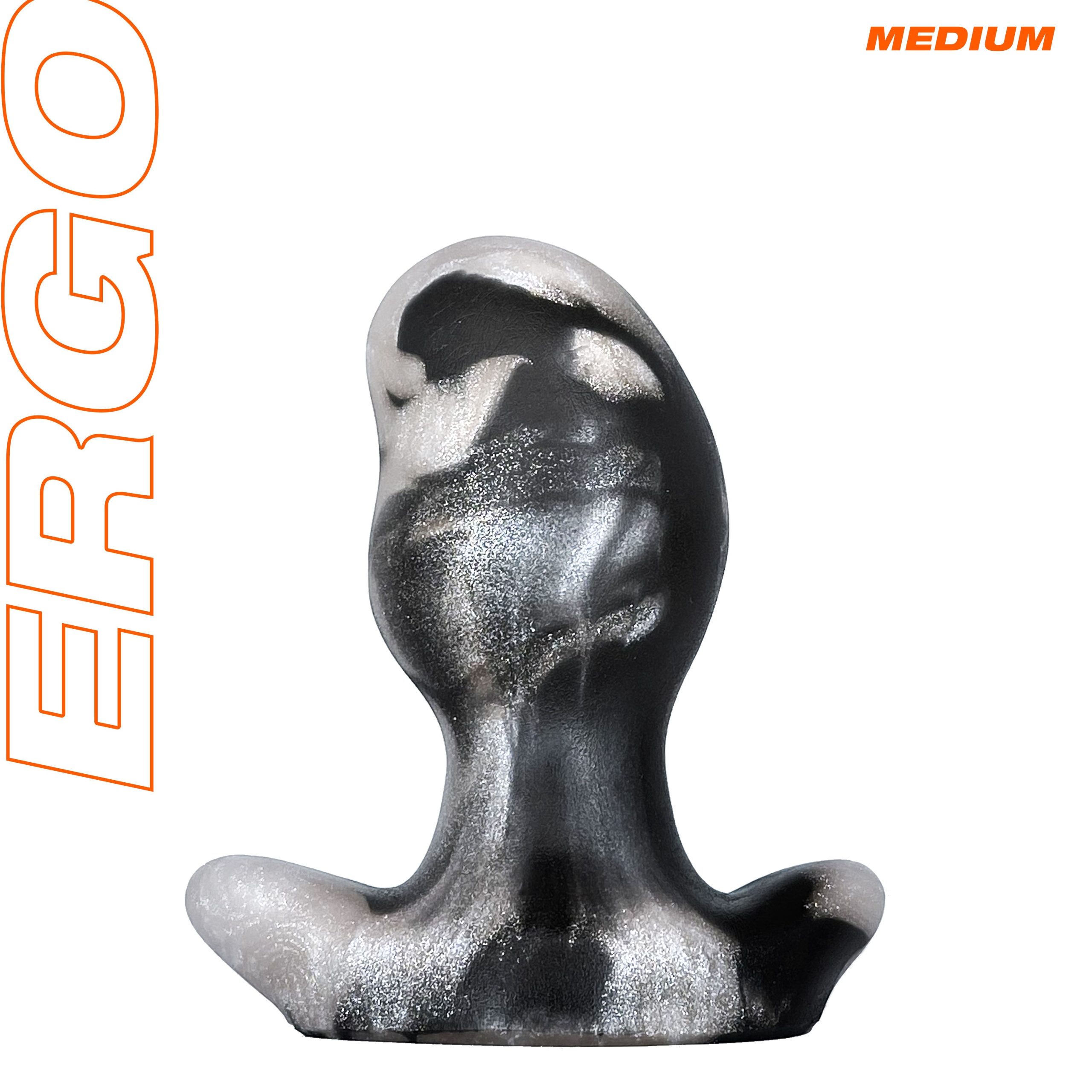 UpmzG4E8JJjs9moyMUvtbpmV9NEUTRXG Ergo Butt Plug - Medium - Platinum Swirl - Image 1