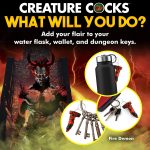 Fire Demon Keychain - Red/black - Image 3