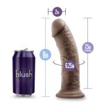 Au Naturel - 8 Inch Dildo With Suction Cup - Chocolate - Image 2