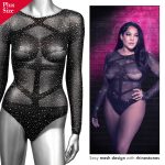 Radiance Long Sleeve Body Suit - Queen - Black - Image 3