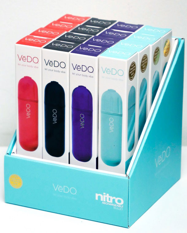VBtlLJKF Nitro Rechargeable Bullet - 16pc Assorted Display - Image 1