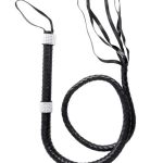 Rhinestone Handle Whip - Black