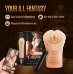 Enlust Georgia Male Masturbator With Bullet Vibrator - Beige - Image 3