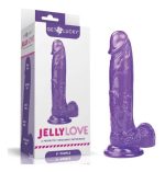 Get Lucky Jelly Love 9" Dildo - Purple - Image 3