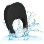Silicone Rechargeable Pleasure Ring - Black - Black - Image 5