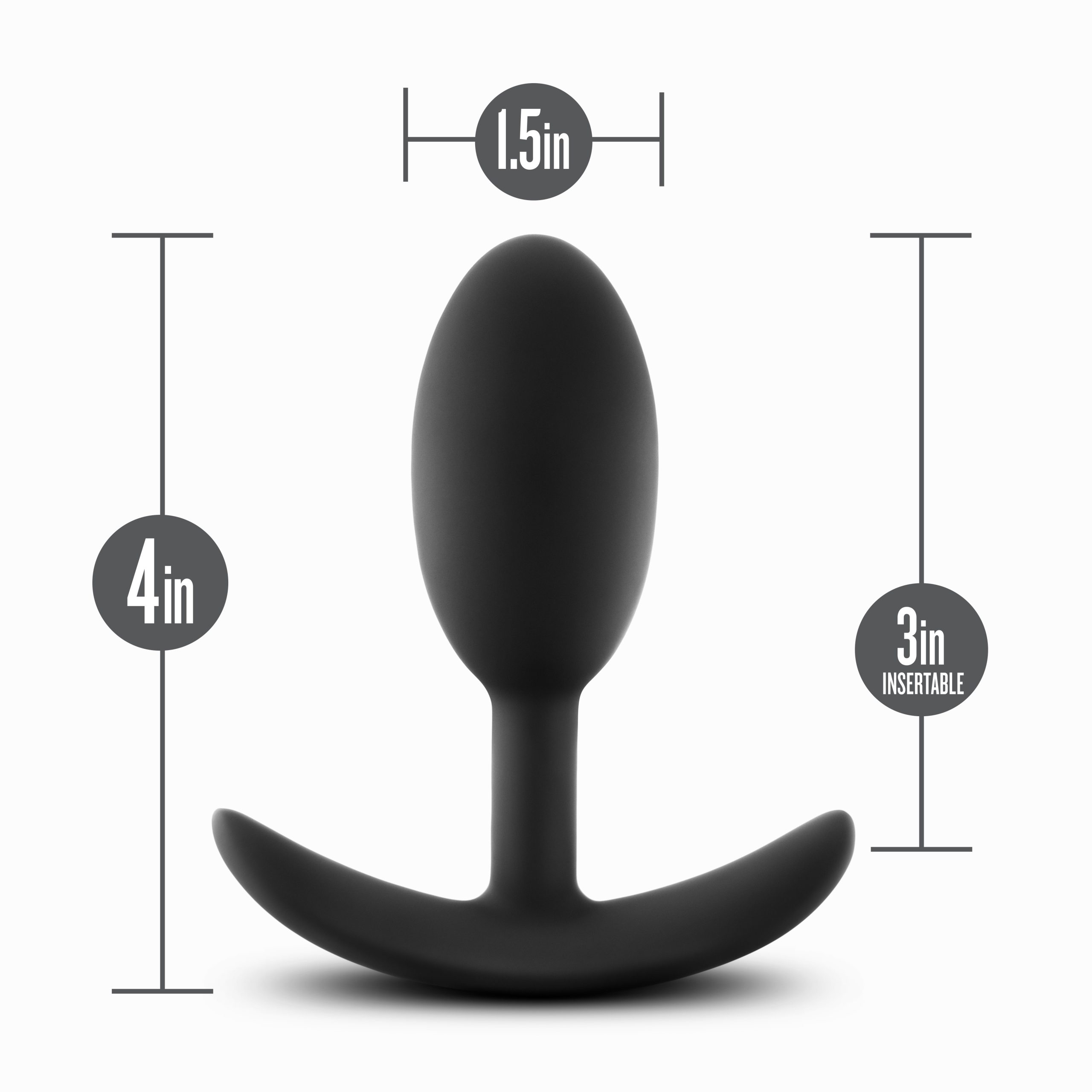 VcI36bxgmAZaSL6O9MqlNJtBeKb6831A Anal Adventures - Platinum - Silicone Vibra Slim Plug -Medium - Black - Image 1