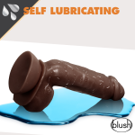 Dr. Skin Glide - 8.5 Inch Self Lubricating Dildo Lubricating Dildo With Balls - Chocolate - Image 6