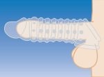 1.5 Inch Penis Enhancer Sleeve - Clear - Image 3