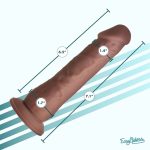 Easy Riders 7" Silicone Dildo - Dark - Image 4