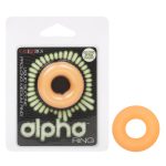 Alpha Glow-in-the-Dark Liquid Silicone Prolong Medium Ring - Orange - Image 6